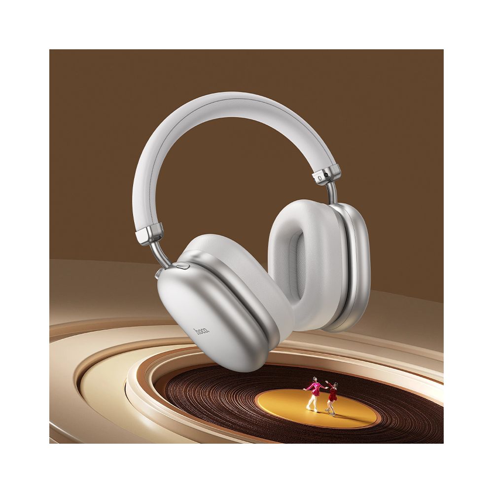 Słuchawki Bluetooth HOCO W35 Max, A2DP, ANC, Srebrne
