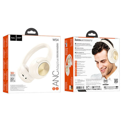 Słuchawki Bluetooth HOCO W54, A2DP, ANC, Białe