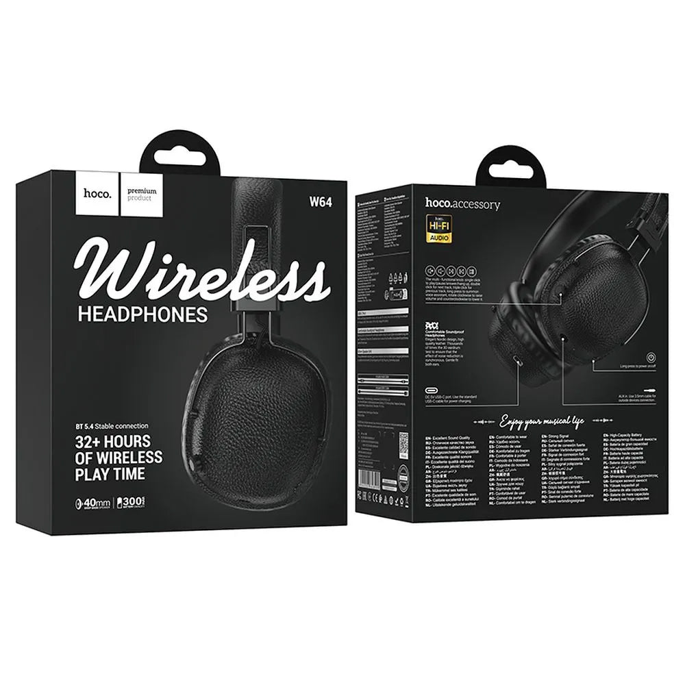 Słuchawki Bluetooth HOCO W64, A2DP, Czarne