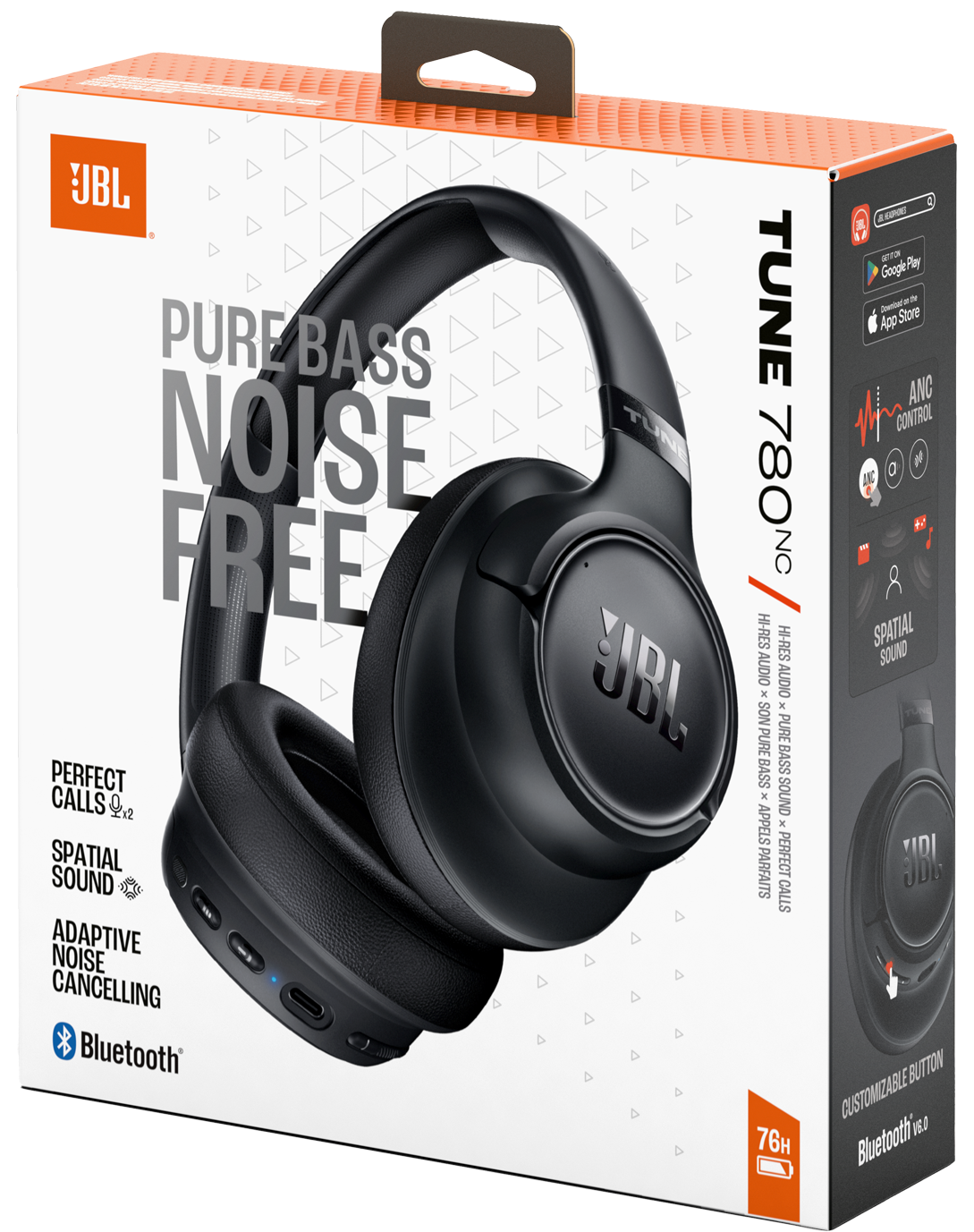 Bluetooth Handsfree JBL Tune 780NC, MultiPoint, A2DP, ANC, Black JBLT780NCBLK