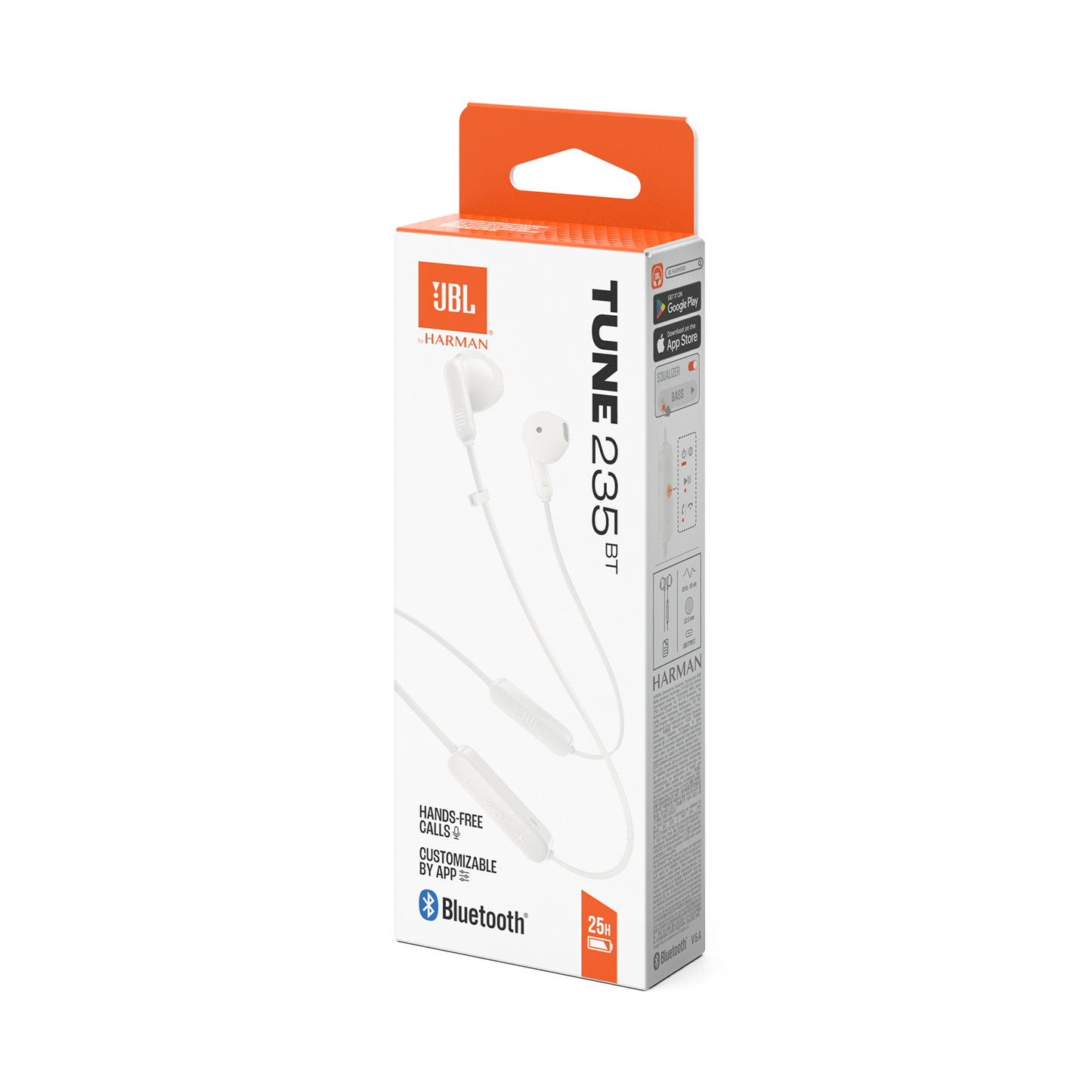 Słuchawki Bluetooth JBL Tune 235BT, MultiPoint, A2DP, Białe JBLT235BTWHT
