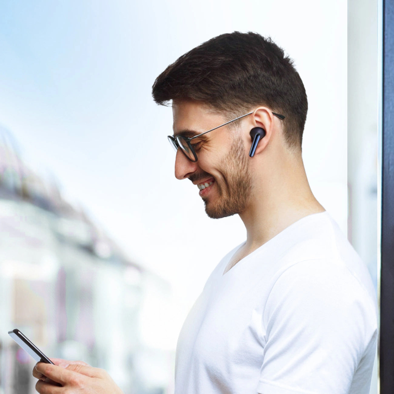 Słuchawki Bluetooth Joyroom Funpods JR-FN2, TWS, ANC, Czarne
