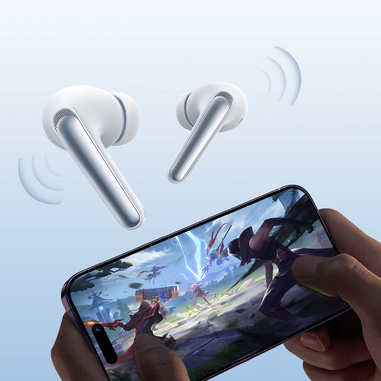 Słuchawki Bluetooth Joyroom Funpods JR-FN2, TWS, ANC, Białe