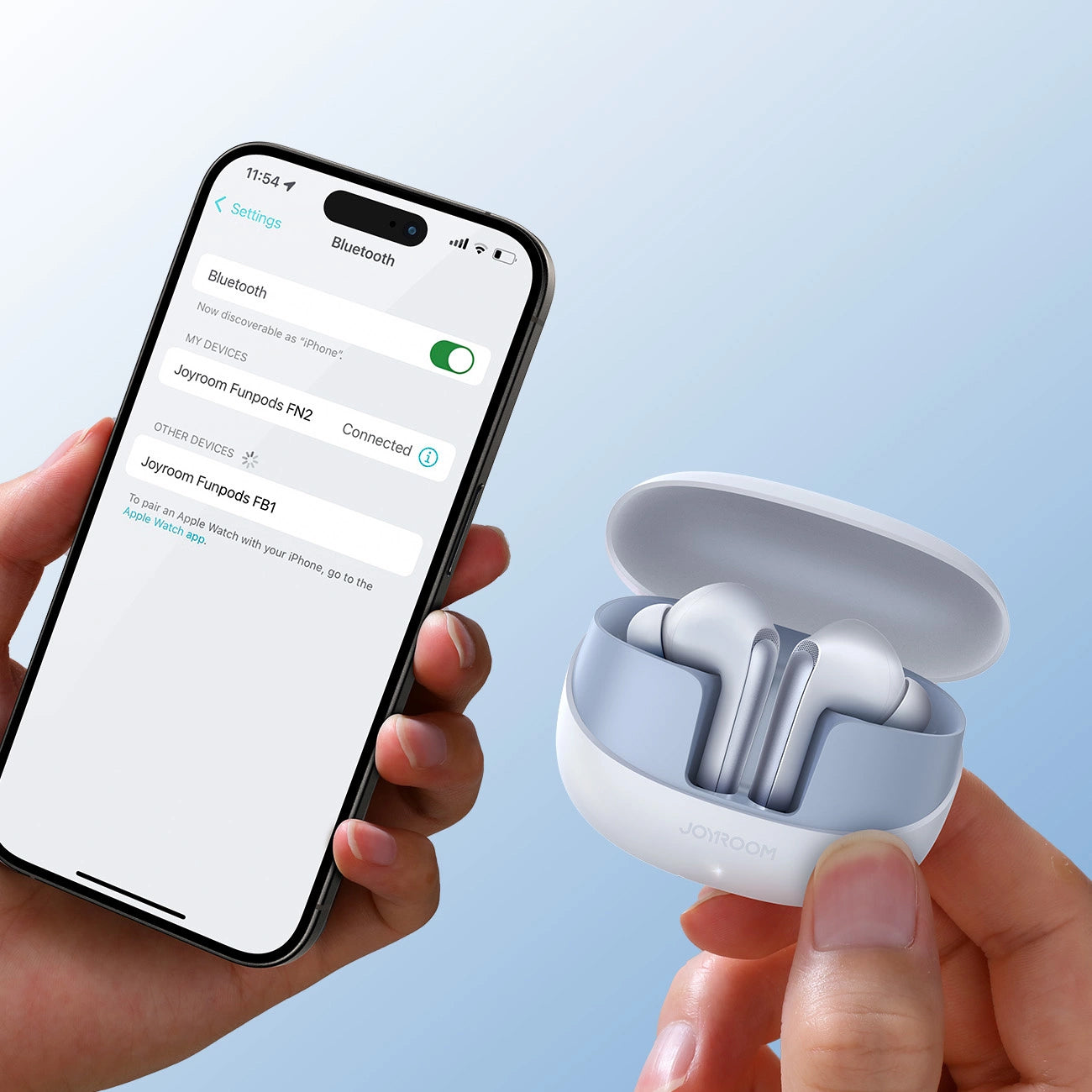 Słuchawki Bluetooth Joyroom Funpods JR-FN2, TWS, ANC, Białe