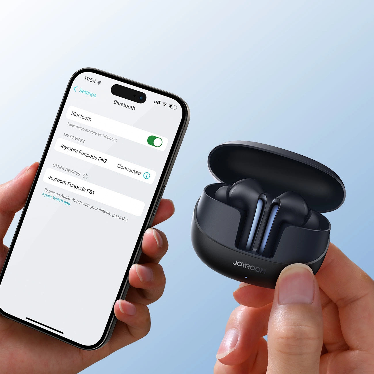 Słuchawki Bluetooth Joyroom Funpods JR-FN2, TWS, ANC, Czarne