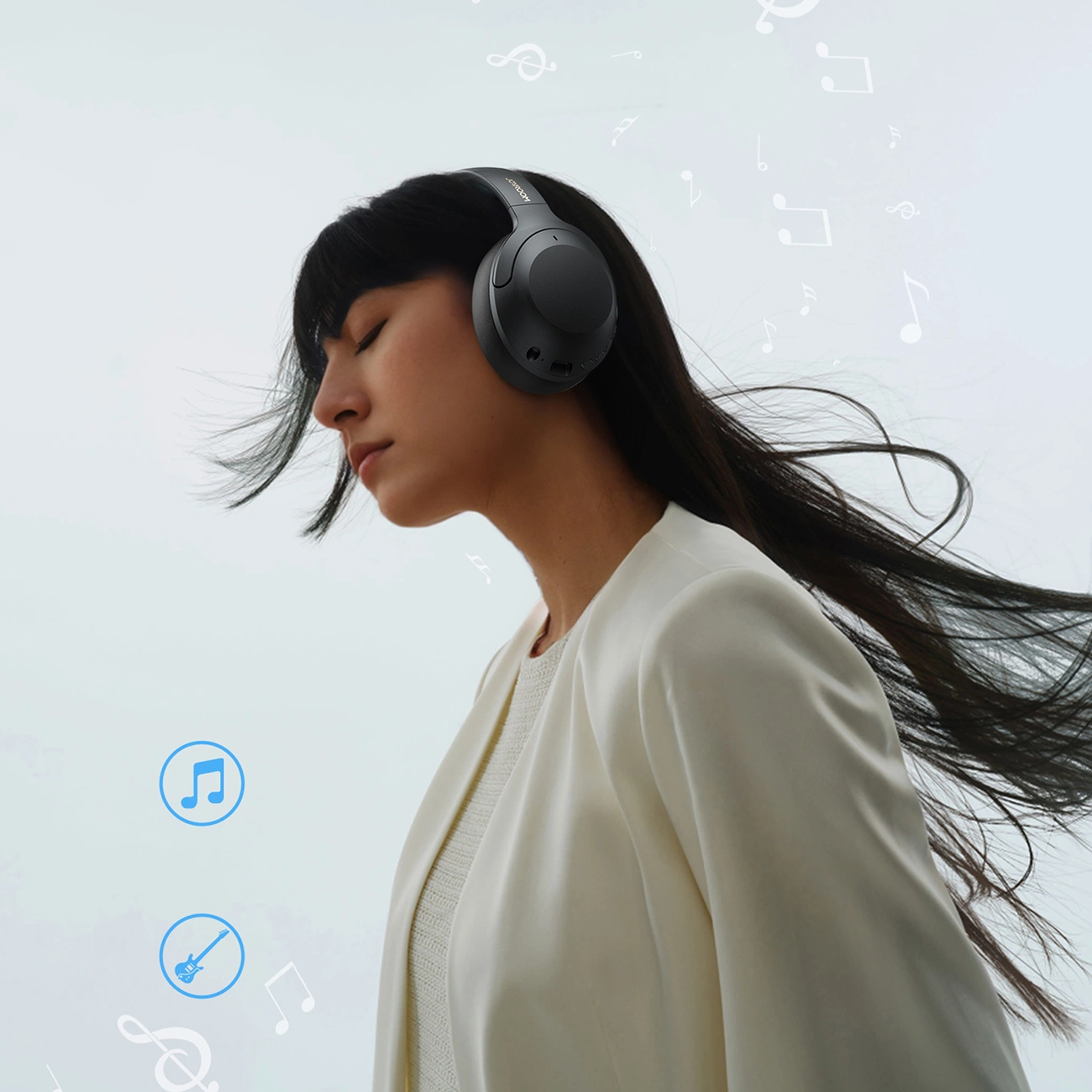 Bluetooth Handsfree Joyroom JR-JH2, A2DP, ANC, Black