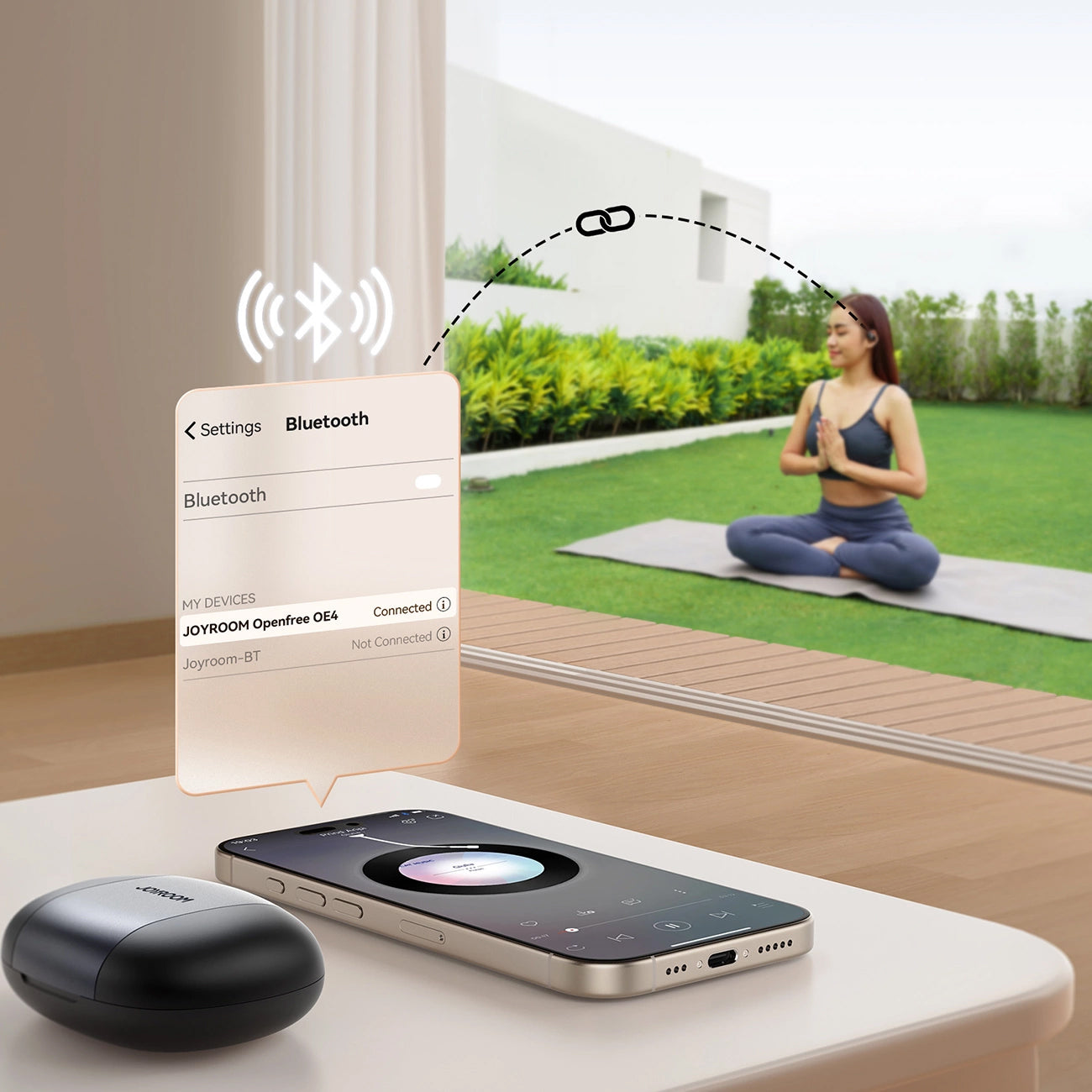 Handsfree Bluetooth Joyroom Open Ear JR-OE4, TWS, Czarny