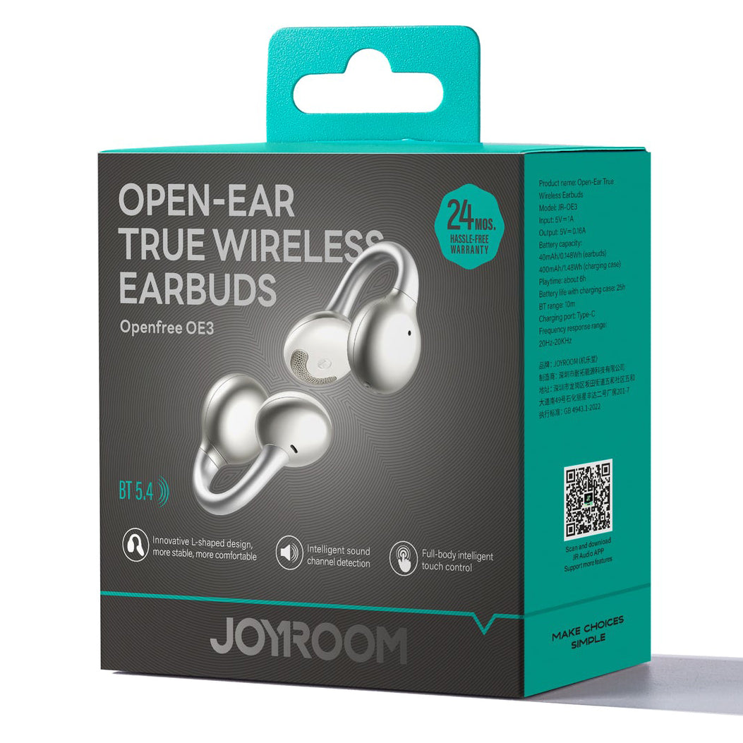 Handsfree Bluetooth Joyroom Openfree JR-OE3, TWS, Srebrny