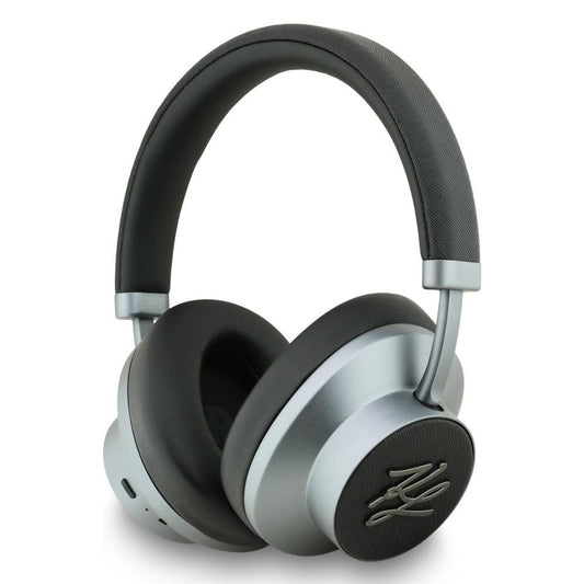 Bezprzewodowy zestaw słuchawkowy Bluetooth Karl Lagerfeld Grained Initials, A2DP, ANC, Czarny