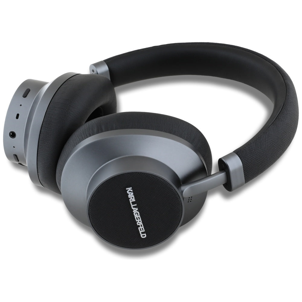 Handsfree Bluetooth Karl Lagerfeld Saffiano Elongated, A2DP, ANC, Czarny