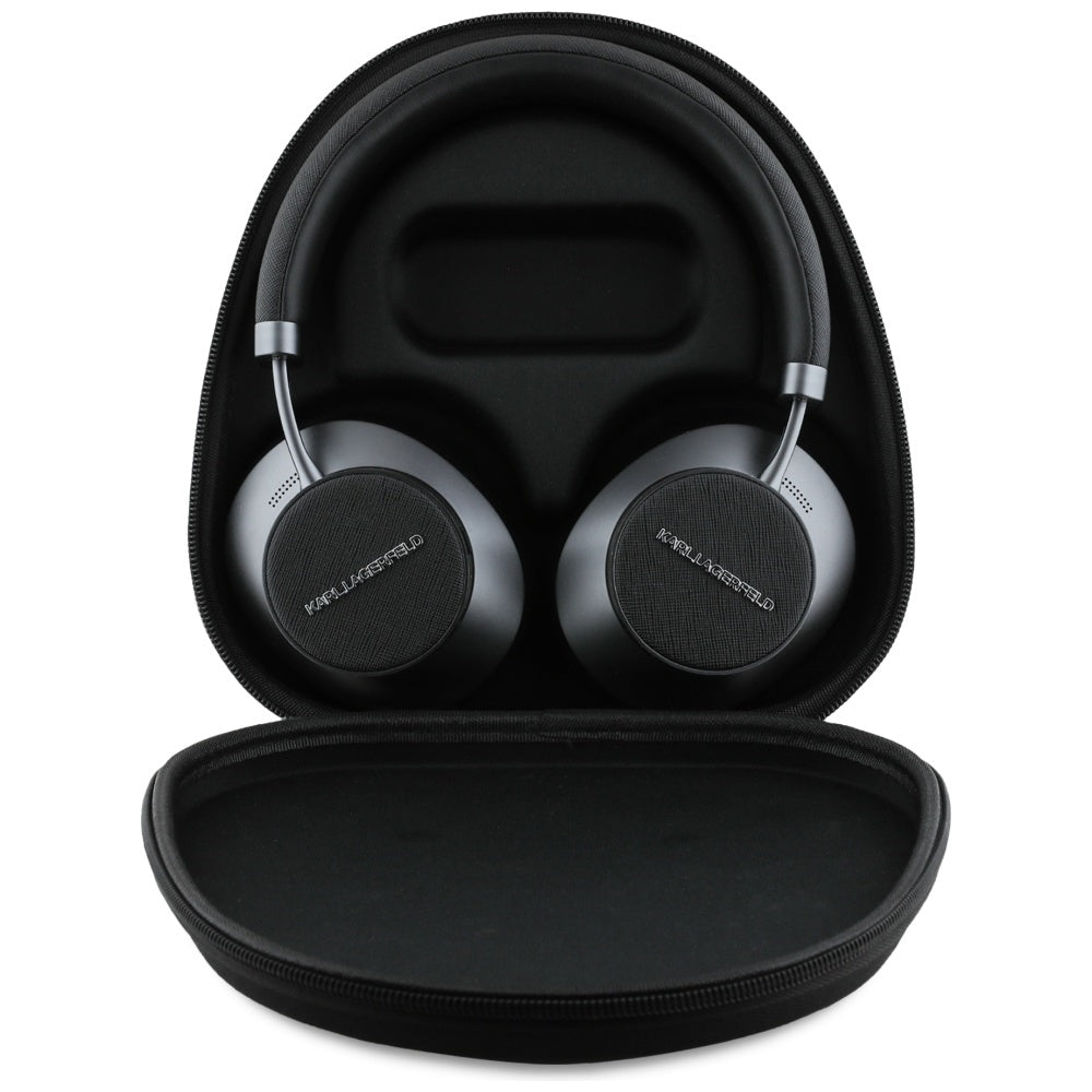 Handsfree Bluetooth Karl Lagerfeld Saffiano Elongated, A2DP, ANC, Czarny
