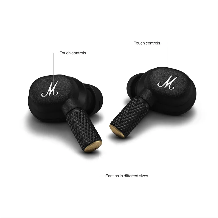 Zestaw słuchawkowy Bluetooth Marshall Motif II, TWS, ANC, Czarny