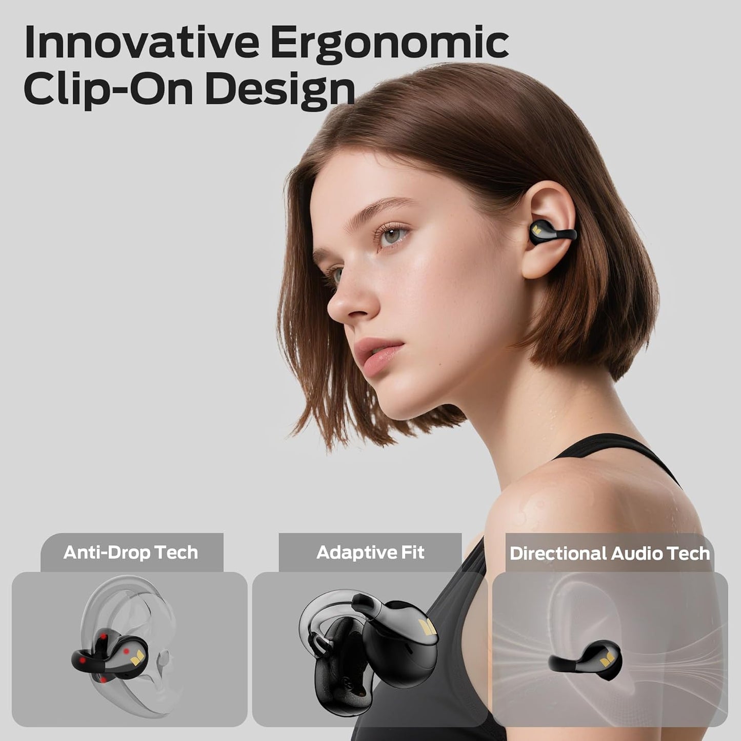 Zestaw słuchawkowy Bluetooth Monster AC225, TWS, Czarny