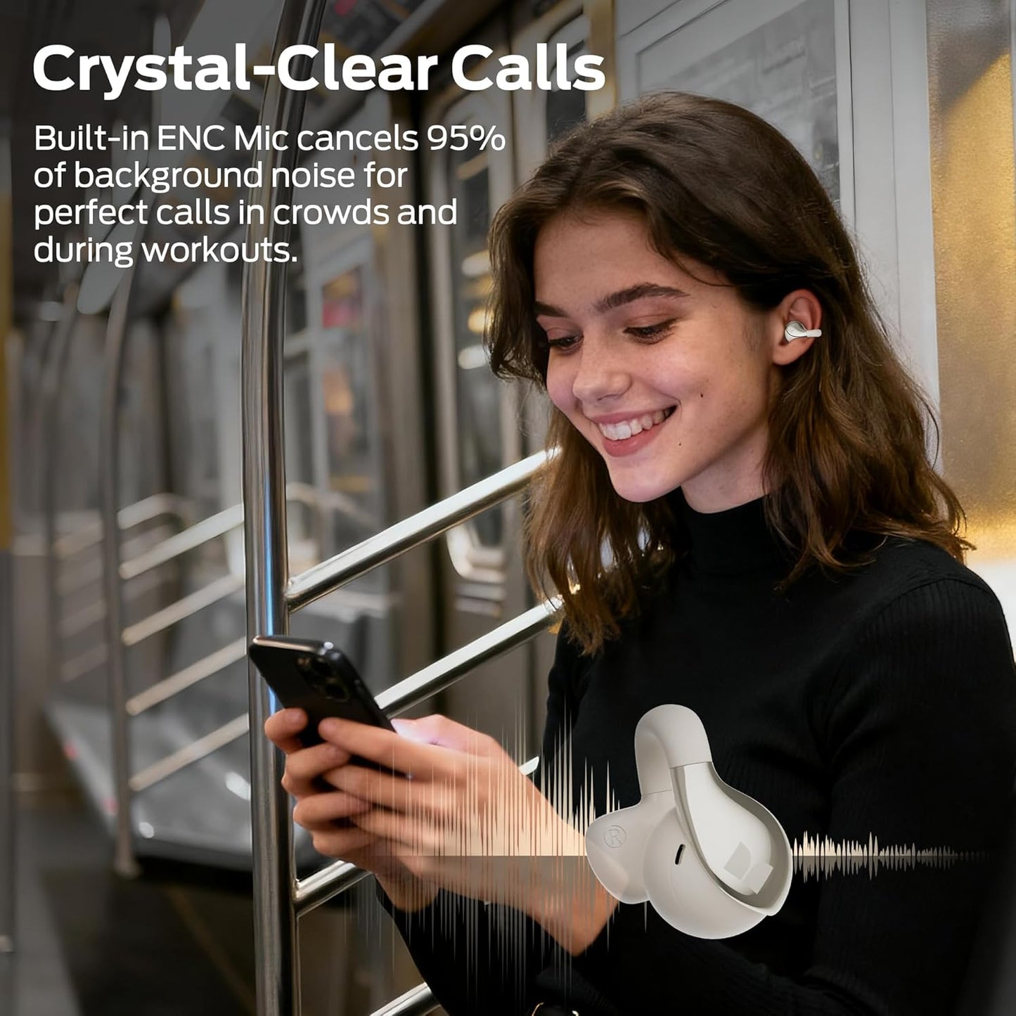 Handsfree Bluetooth Monster AC225, TWS, Jasny Krem