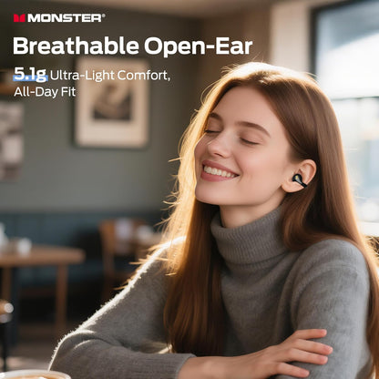 Zestaw słuchawkowy Bluetooth Monster AC225, TWS, Czarny