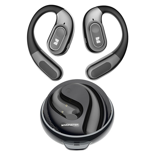 Zestaw słuchawkowy Bluetooth Monster AC330 AI Translation, TWS, Czarny