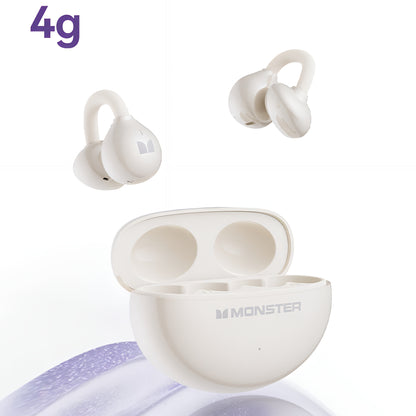 Zestaw słuchawkowy Bluetooth Monster AirClip AC200, TWS, Jasny kremowy