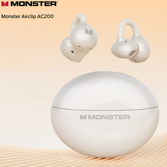 Zestaw słuchawkowy Bluetooth Monster AirClip AC200, TWS, Jasny kremowy
