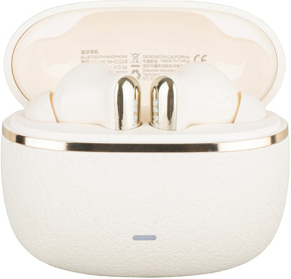 Zestaw słuchawkowy Bluetooth Monster Clarity 200, TWS, ANC, Jasny kremowy