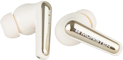 Zestaw słuchawkowy Bluetooth Monster Clarity 200, TWS, ANC, Jasny kremowy