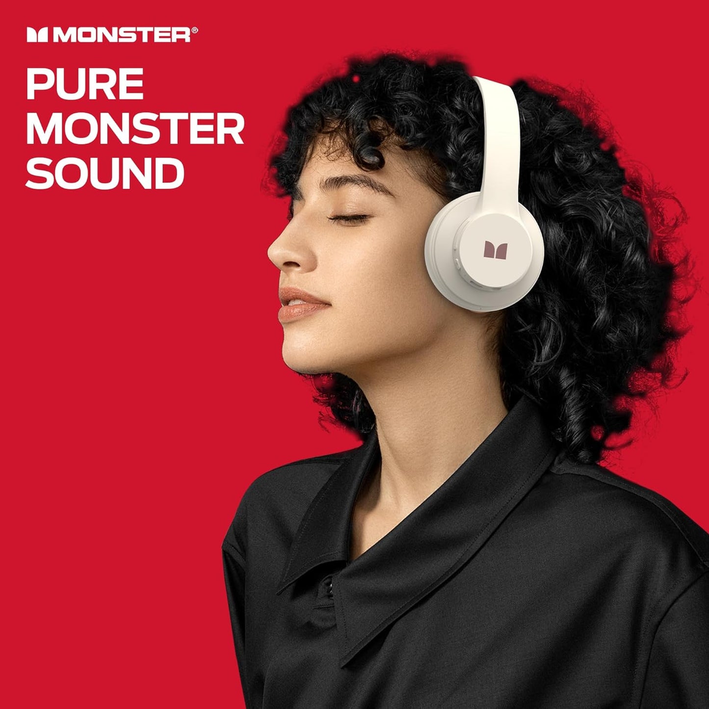 Zestaw słuchawkowy Bluetooth Monster Mission 100, MultiPoint, A2DP, ANC, biały