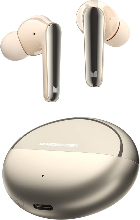 Zestaw słuchawkowy Bluetooth Monster N-Lite 203 AirLinks, TWS, Złoty