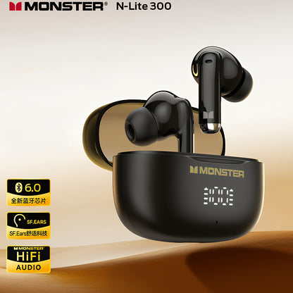 Handsfree Bluetooth Monster N-Lite 300, TWS, Czarny