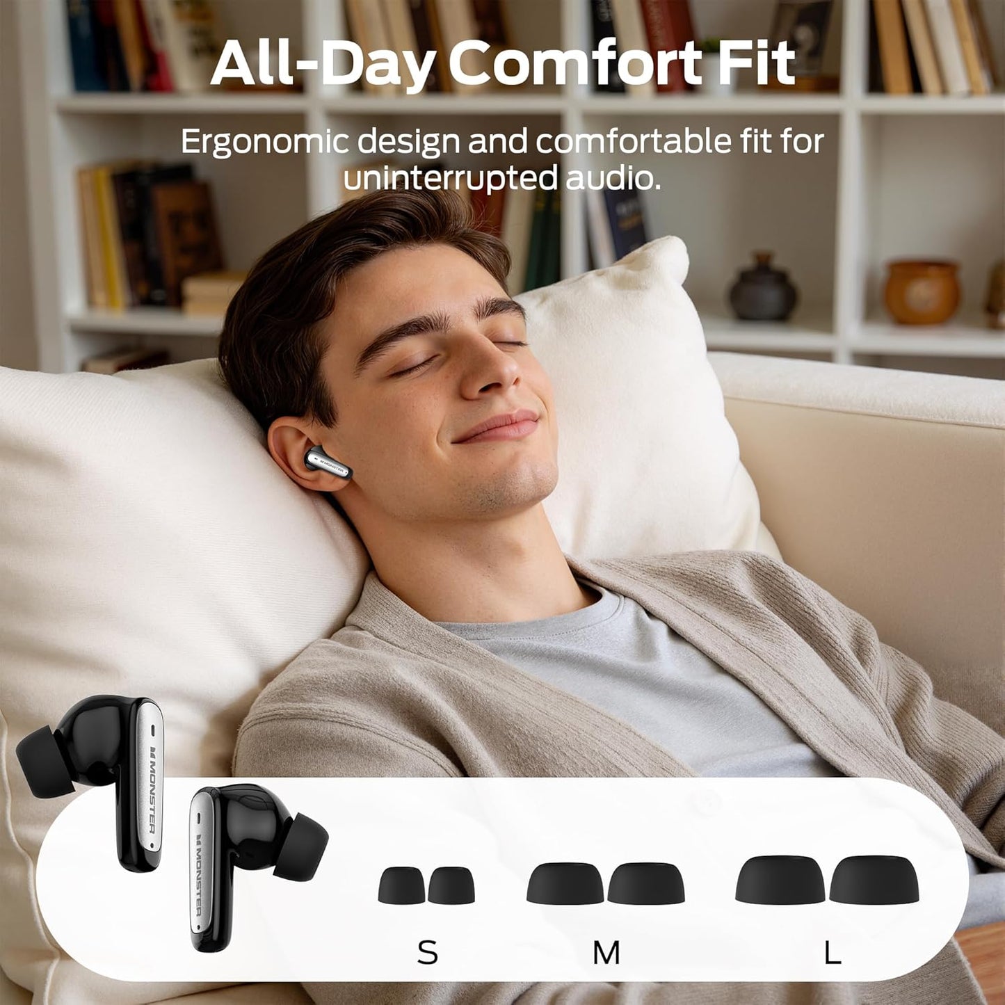 Handsfree Bluetooth Monster N-Lite 310, TWS, Czarny