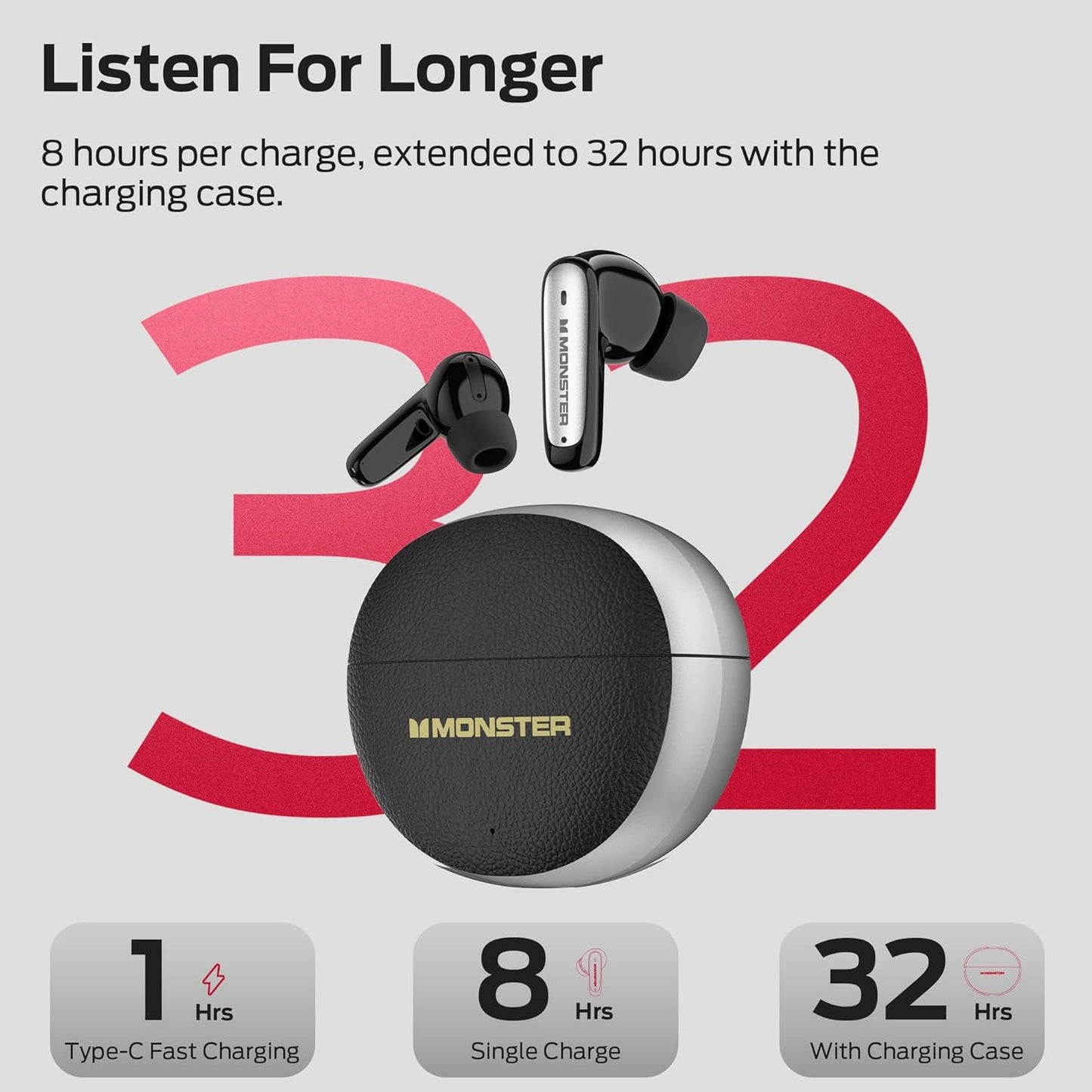 Handsfree Bluetooth Monster N-Lite 310, TWS, Czarny