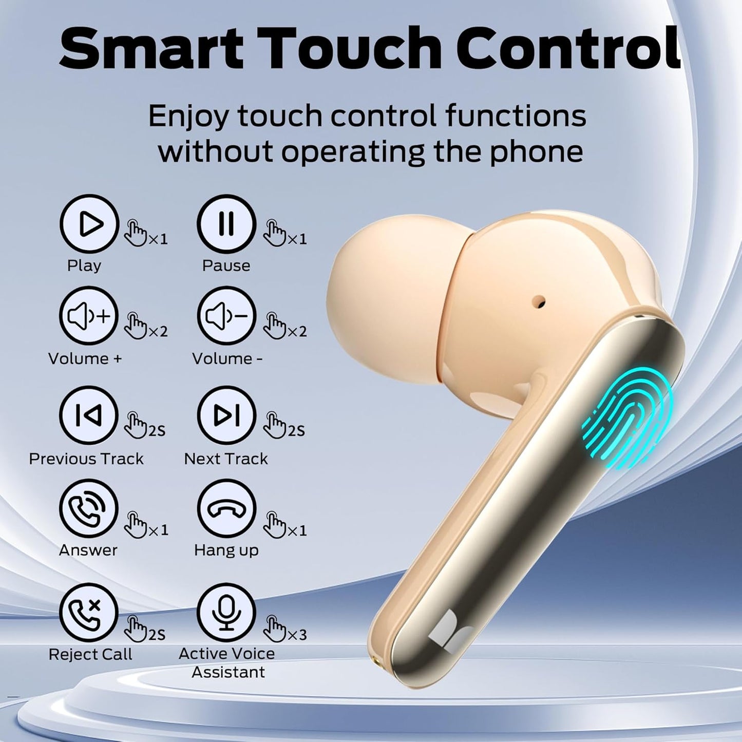 Zestaw słuchawkowy Bluetooth Monster N-Lite 203 AirLinks, TWS, Złoty