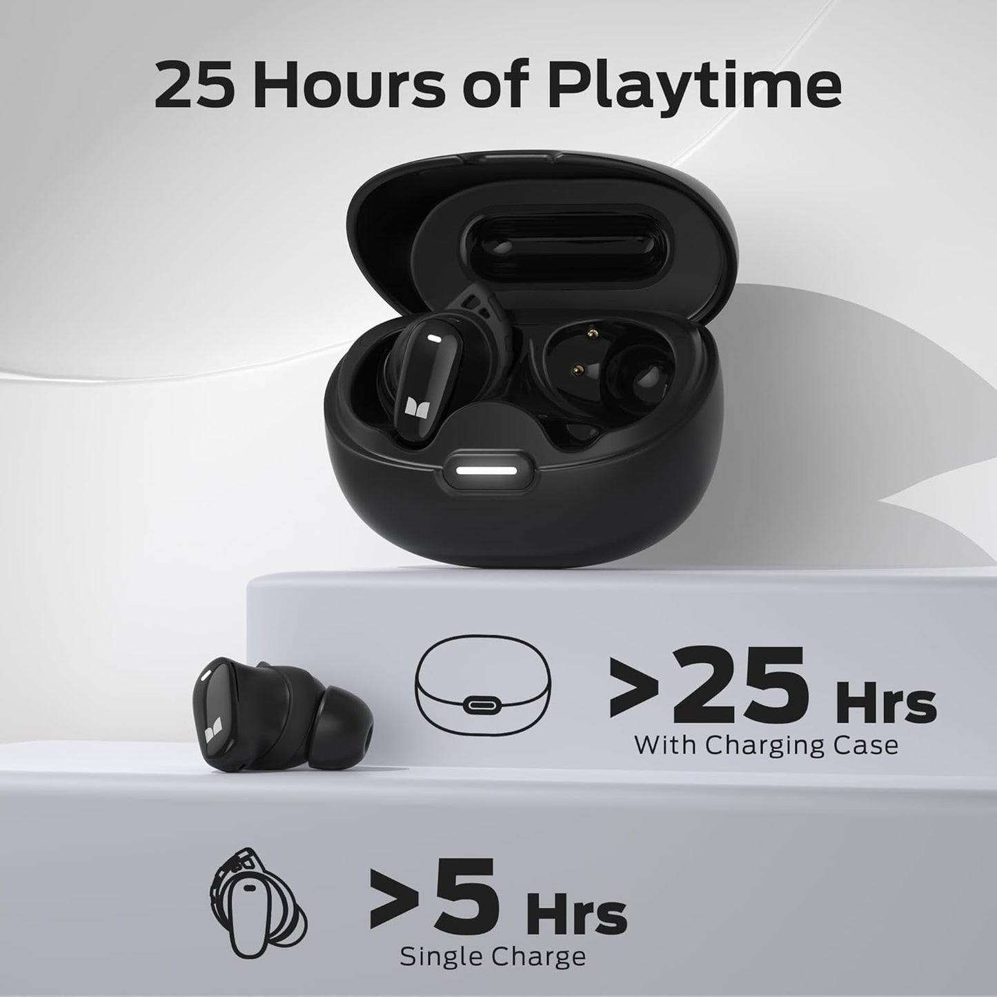 Handsfree Bluetooth Monster N-Lite 206, TWS, Czarny