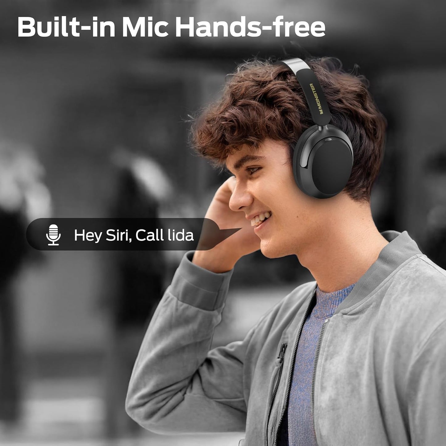 Zestaw słuchawkowy Bluetooth Monster Persona 3rd, MultiPoint, A2DP, ANC, Czarny