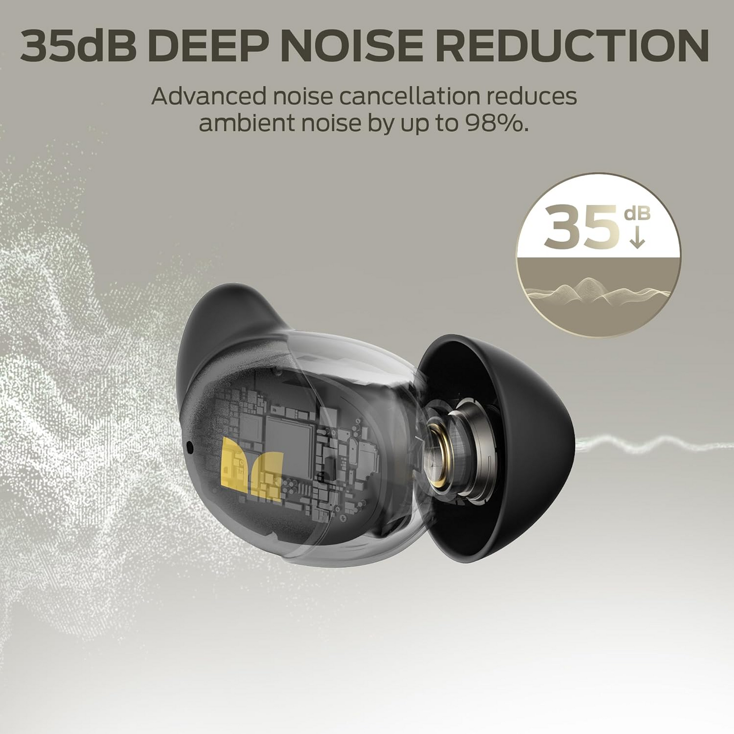 Zestaw słuchawkowy Bluetooth Monster Sleep Ear200, TWS, ANC, Czarny