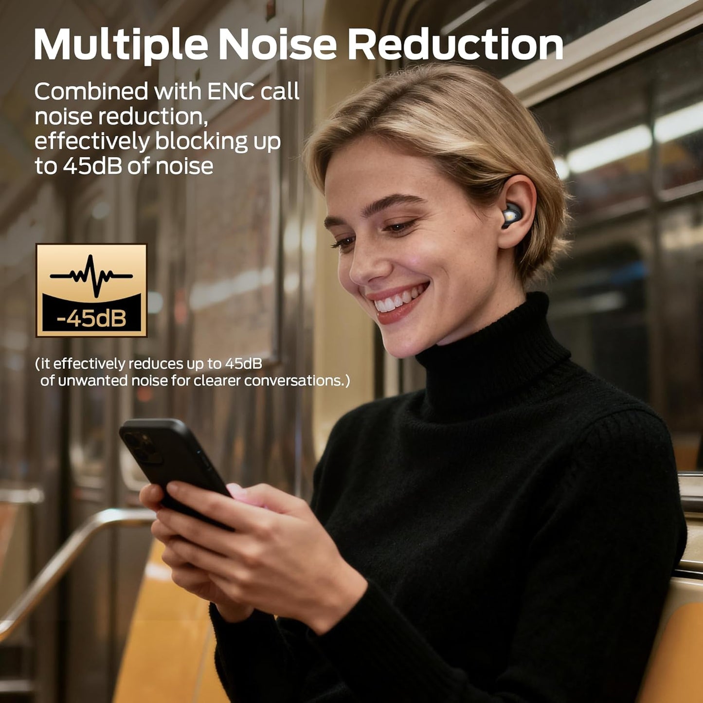 Zestaw słuchawkowy Bluetooth Monster Sleep Ear100, TWS, Czarny