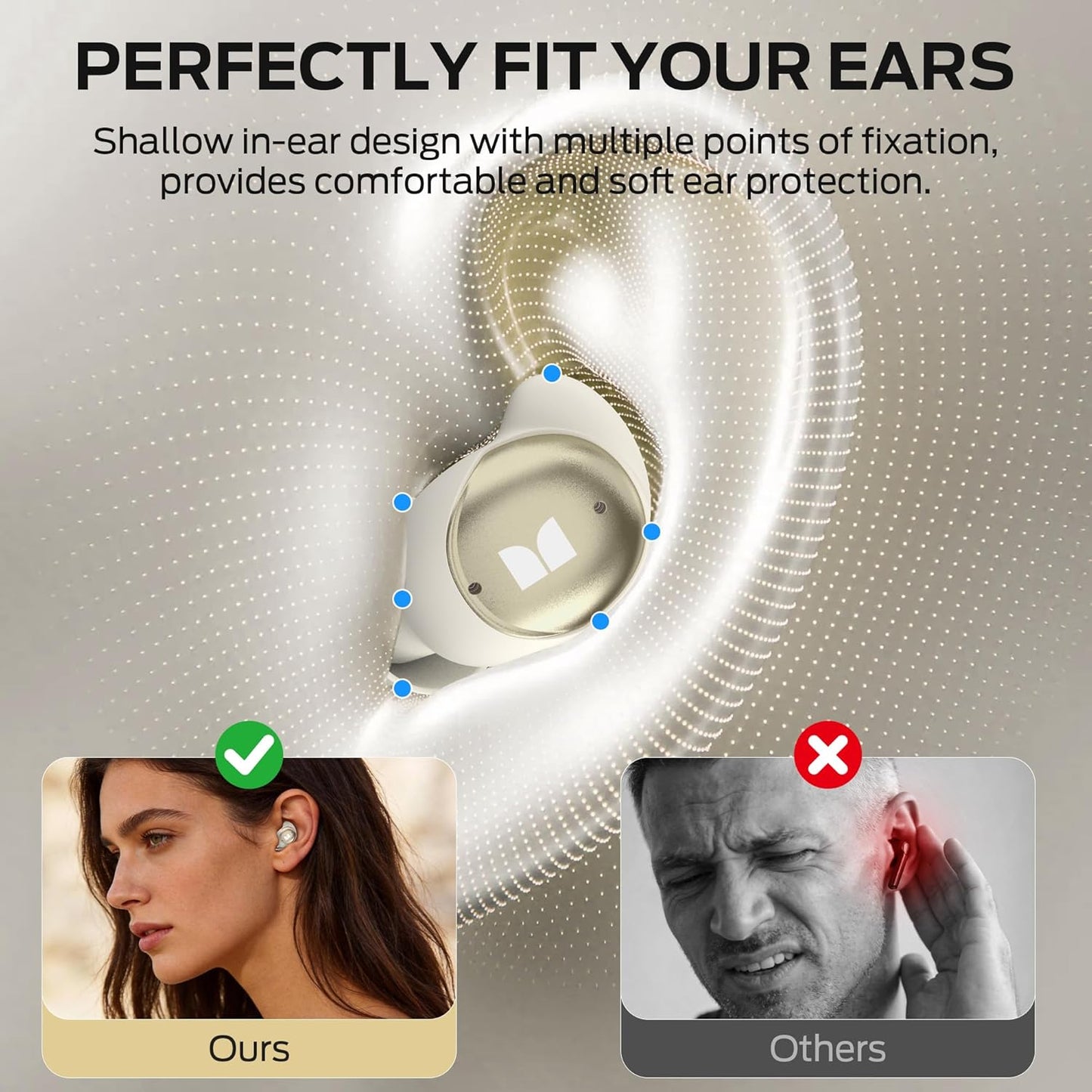 Handsfree Bluetooth Monster Sleep Ear200, TWS, ANC, Złoty