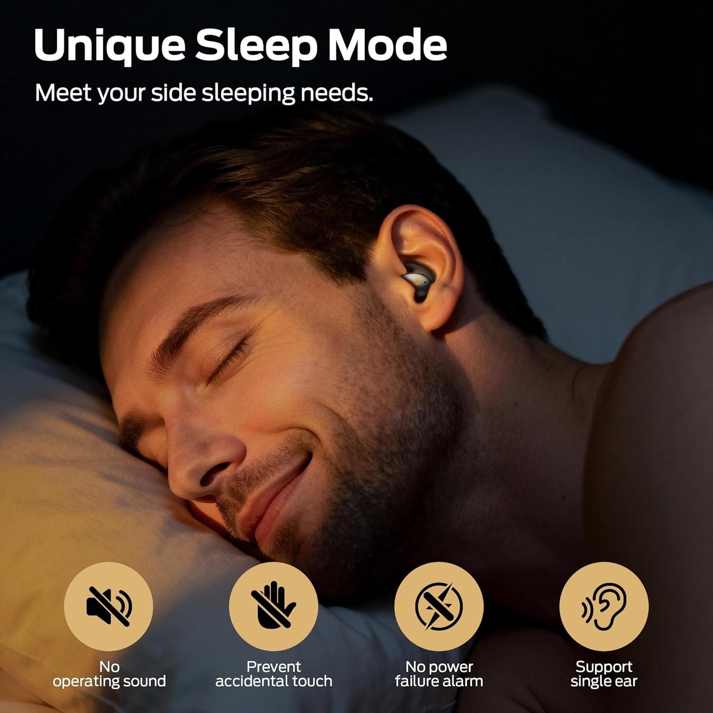 Zestaw słuchawkowy Bluetooth Monster Sleep Ear100, TWS, Czarny