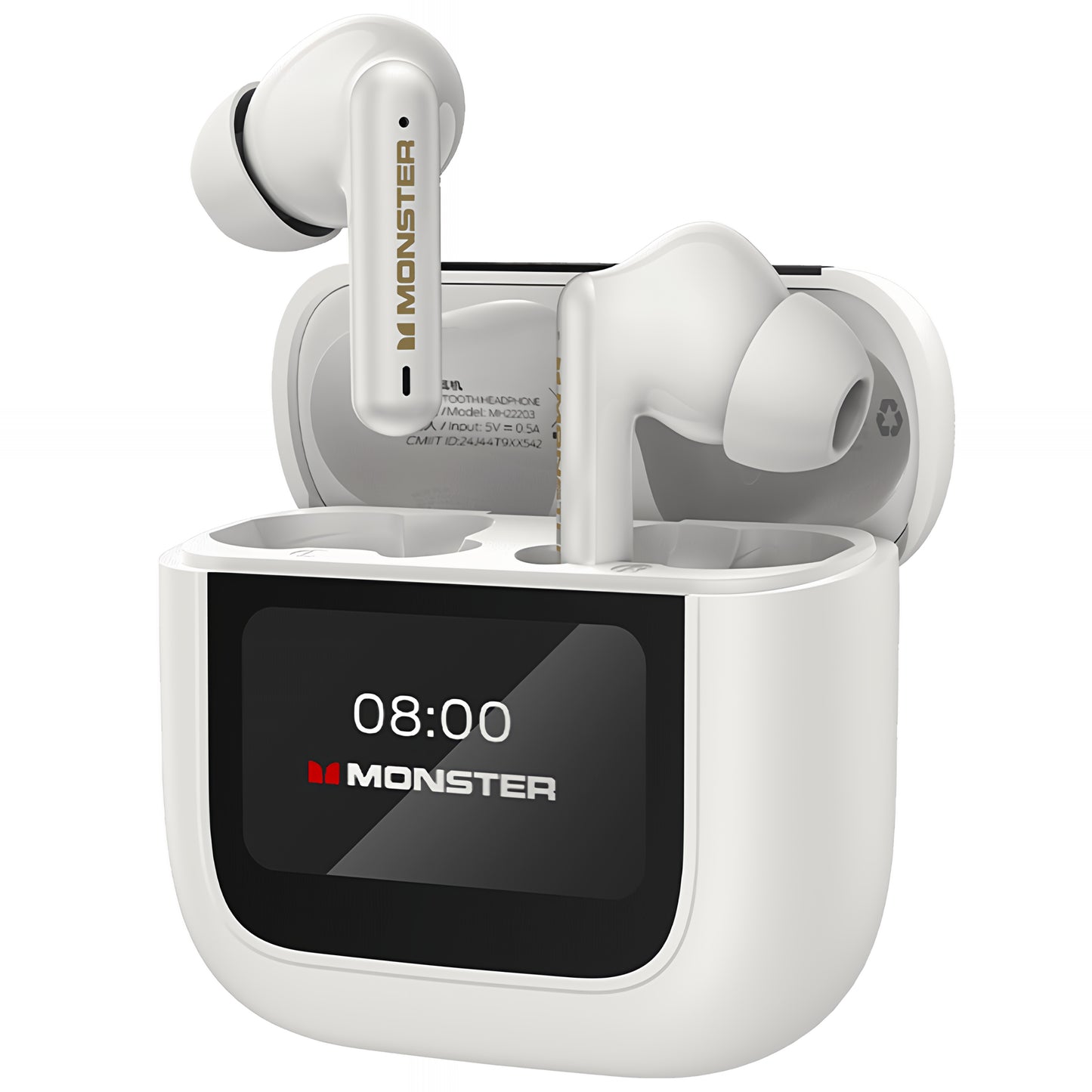 Zestaw słuchawkowy Bluetooth Monster TH300, TWS, biały