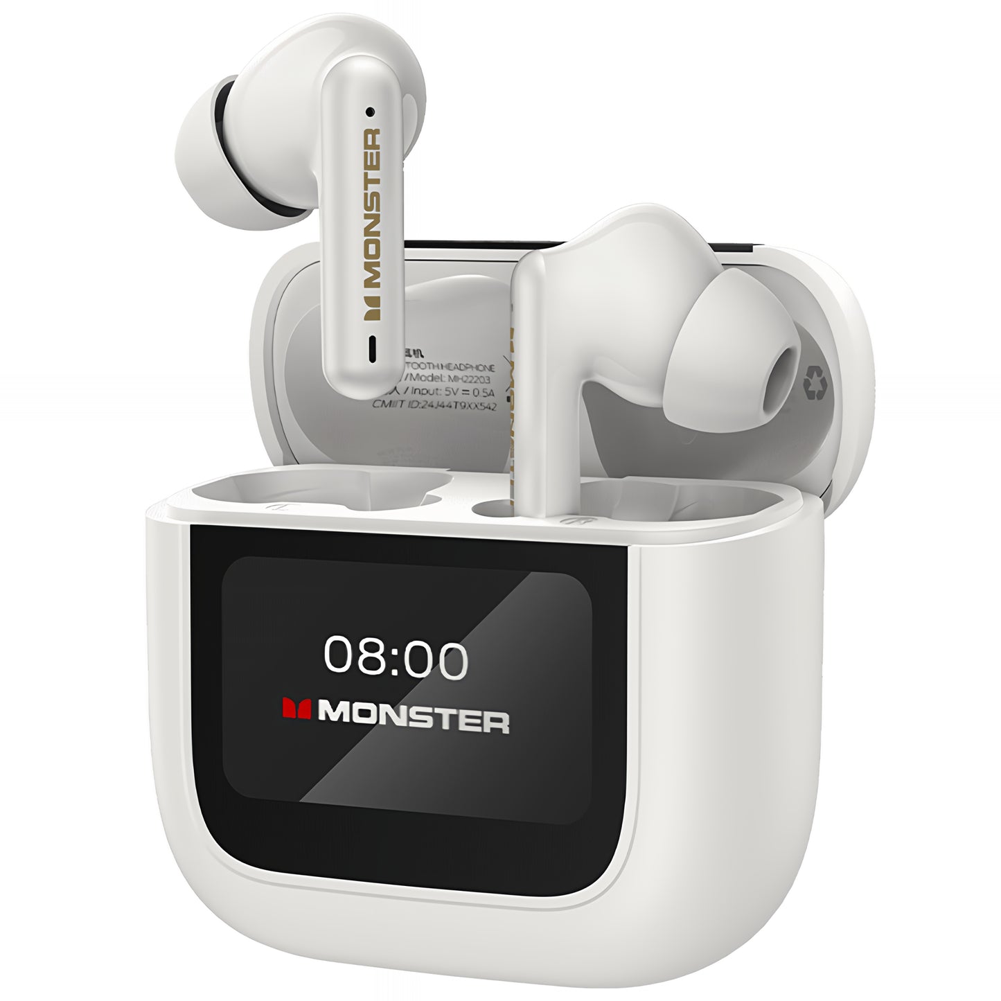 Zestaw słuchawkowy Bluetooth Monster TH300, TWS, biały