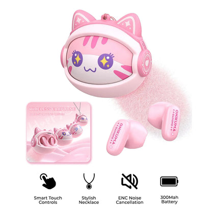 Handsfree Bluetooth Onikuma TX603, TWS, Różowy