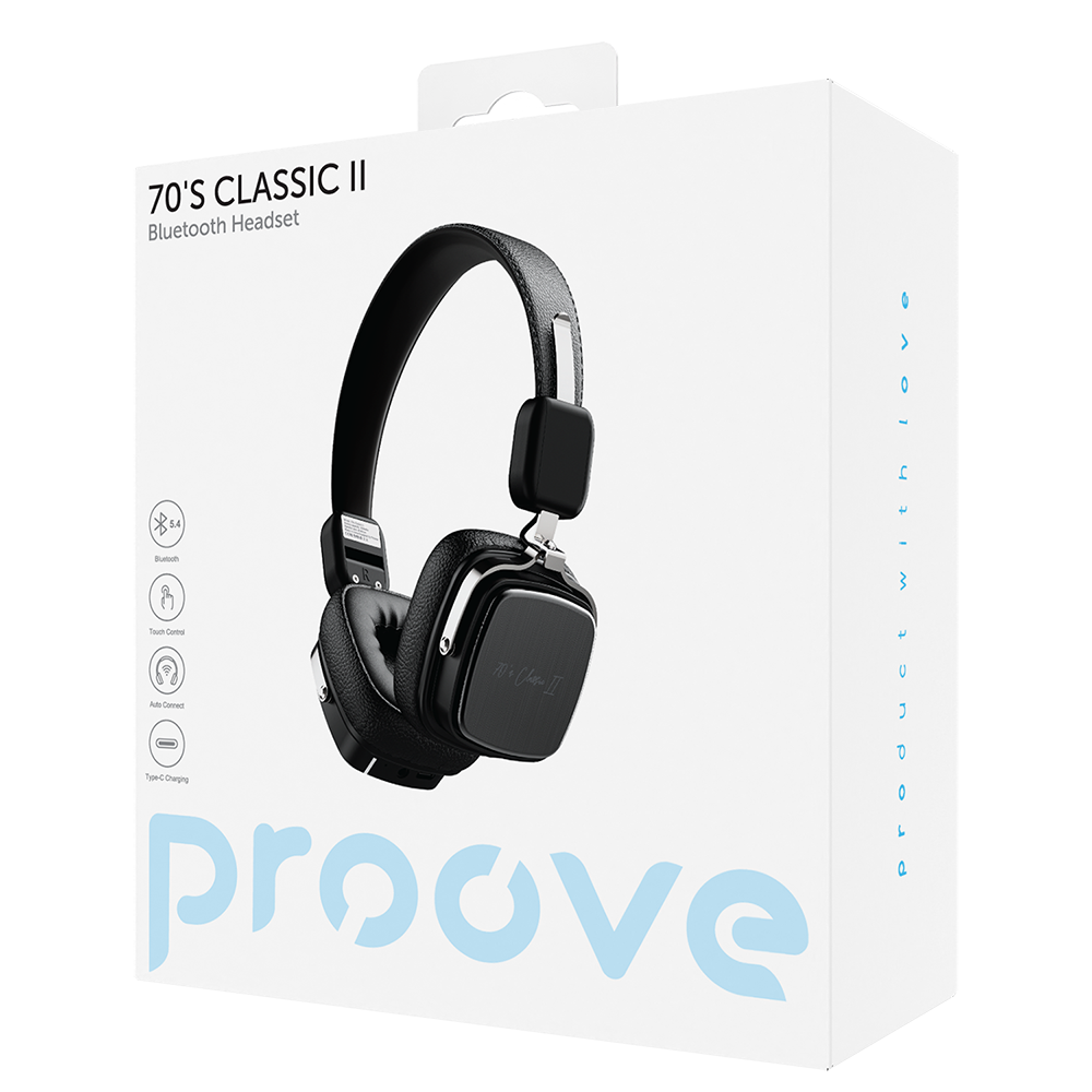 Handsfree Bluetooth Proove 70's Classic II, A2DP, Czarny