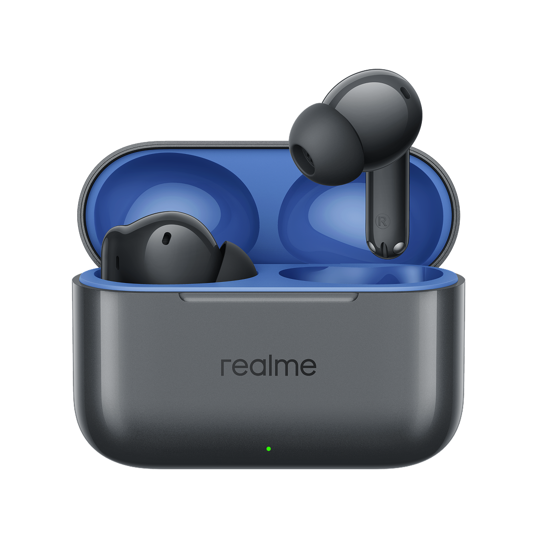 Handsfree Bluetooth Realme Buds T200, TWS, ANC, MultiPoint, Szary