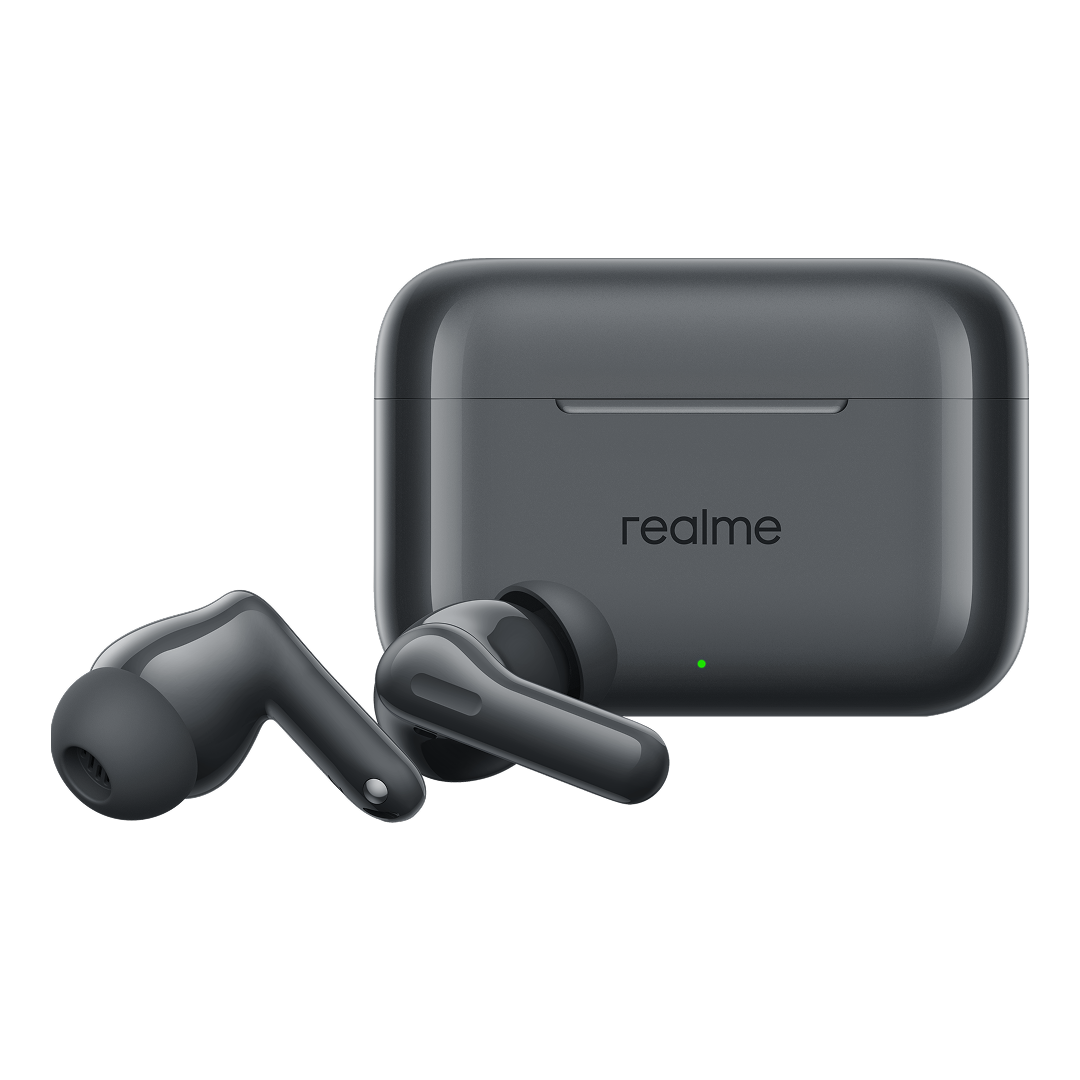 Handsfree Bluetooth Realme Buds T200, TWS, ANC, MultiPoint, Szary