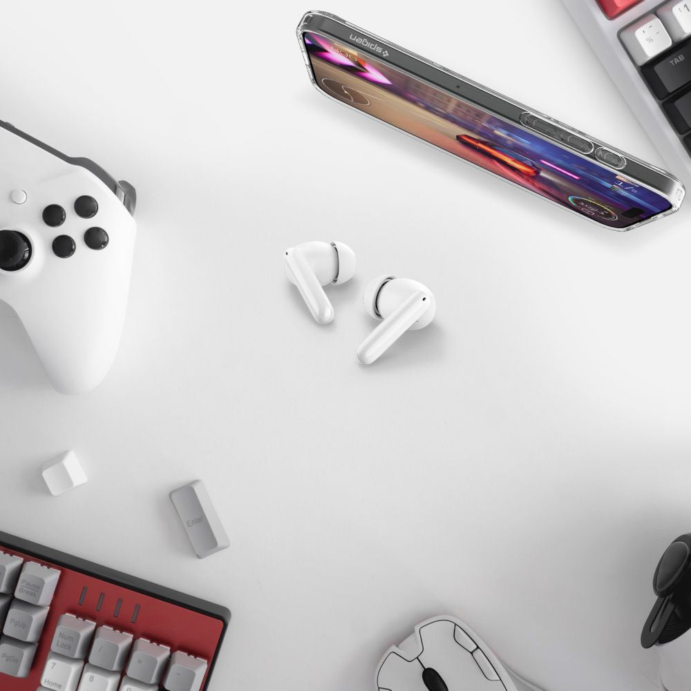 Handsfree Bluetooth Spigen SA2400, TWS, ANC, Biały