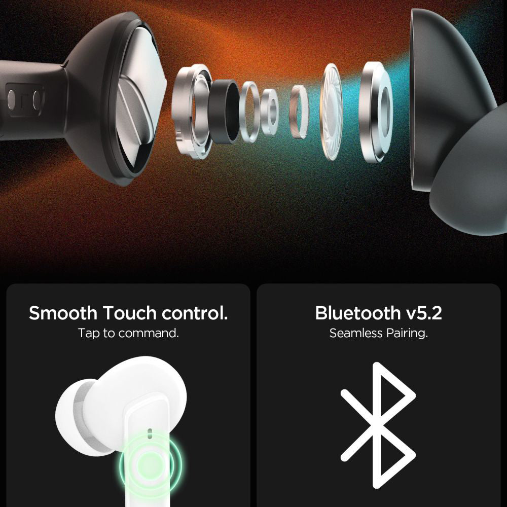 Handsfree Bluetooth Spigen SA2402, TWS, ANC, Biały