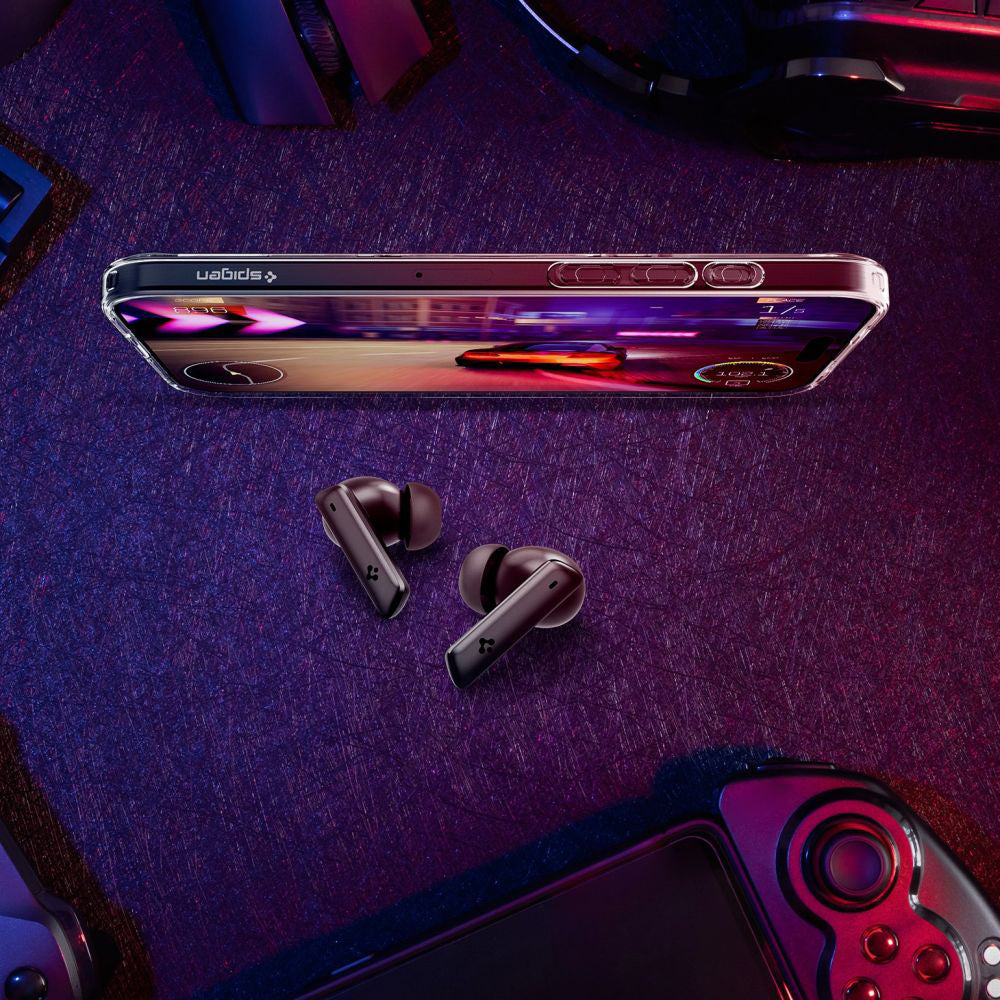 Handsfree Bluetooth Spigen SA2402, TWS, ANC, Czarny