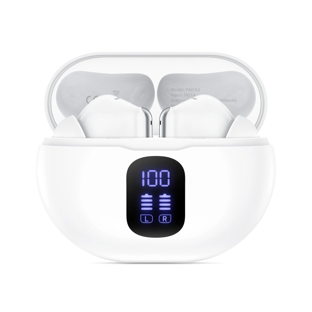 Słuchawki Bluetooth Tech-Protect Ultraboost Pro G2, TWS, Białe