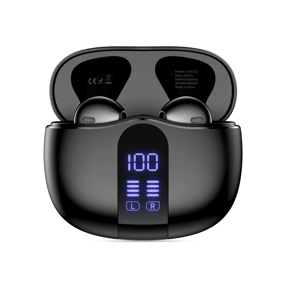 Zestaw słuchawkowy Bluetooth Tech-Protect Ultraboost Core G2, TWS, Czarny