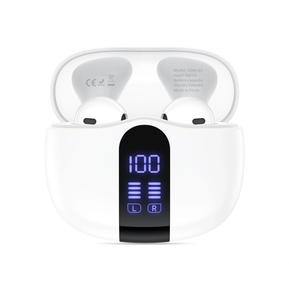 Handsfree Bluetooth Tech-Protect Ultraboost Core G2, TWS, Biały