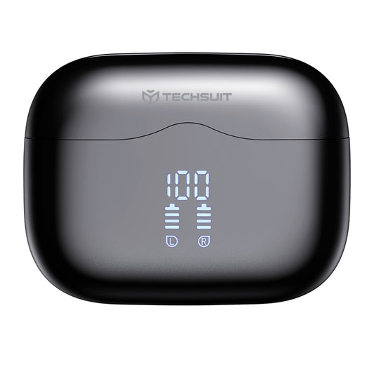 Handsfree Bluetooth Techsuit CW2 VelarX One, TWS, ANC, Czarny