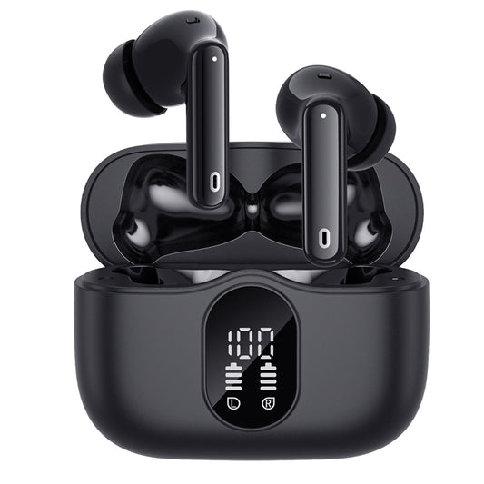 Bezprzewodowy zestaw słuchawkowy Bluetooth Techsuit CW3 WaveBeat 100, TWS, ANC, Czarny